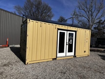 CONTENEUR MARITIME DE 20 PIEDS, BUREAU SOLAIRE ET HORS RÉSEAU